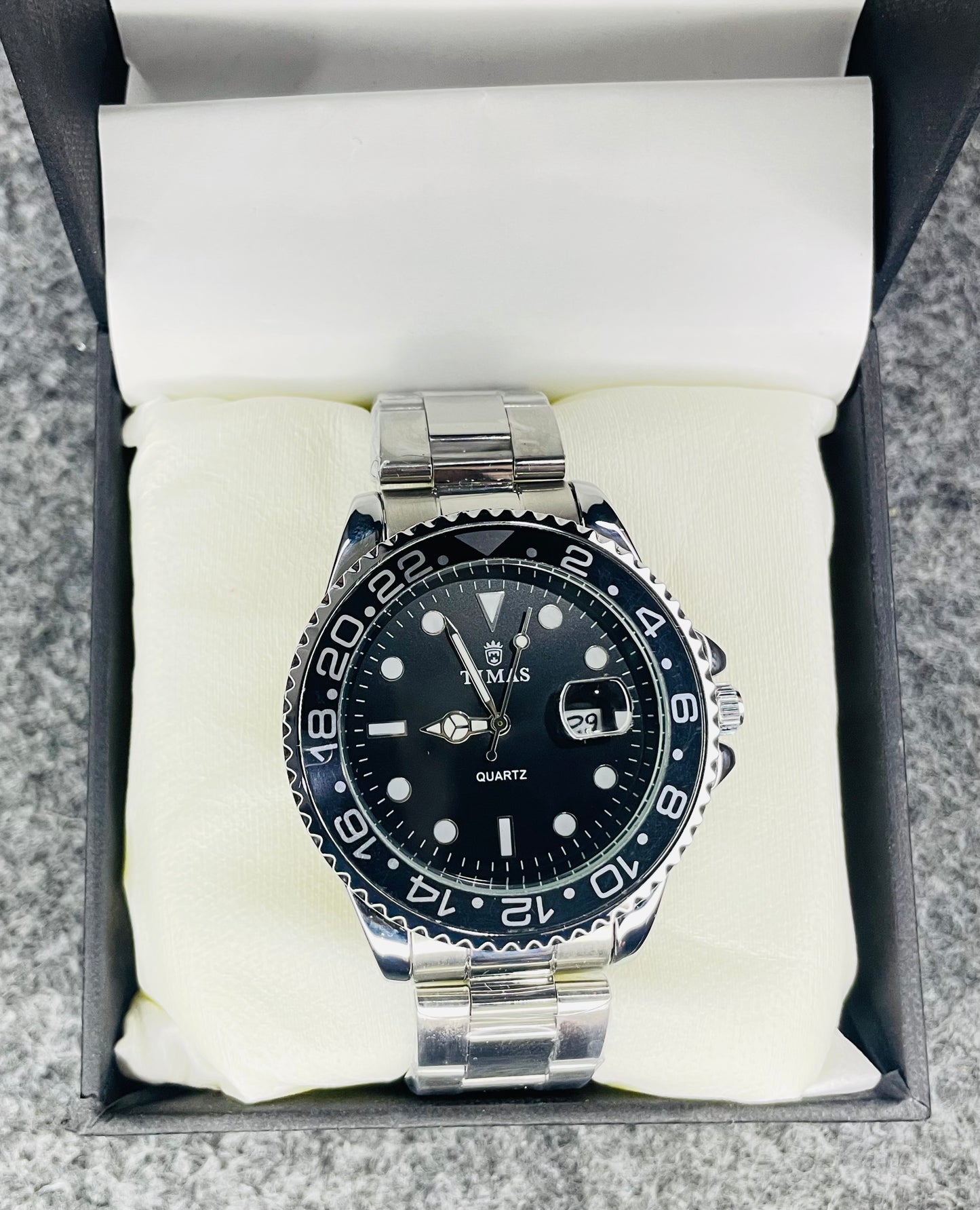 Timas Submariner Chain Silver Black