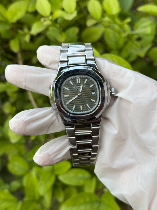 Patek Philippe Silver With Green Dial