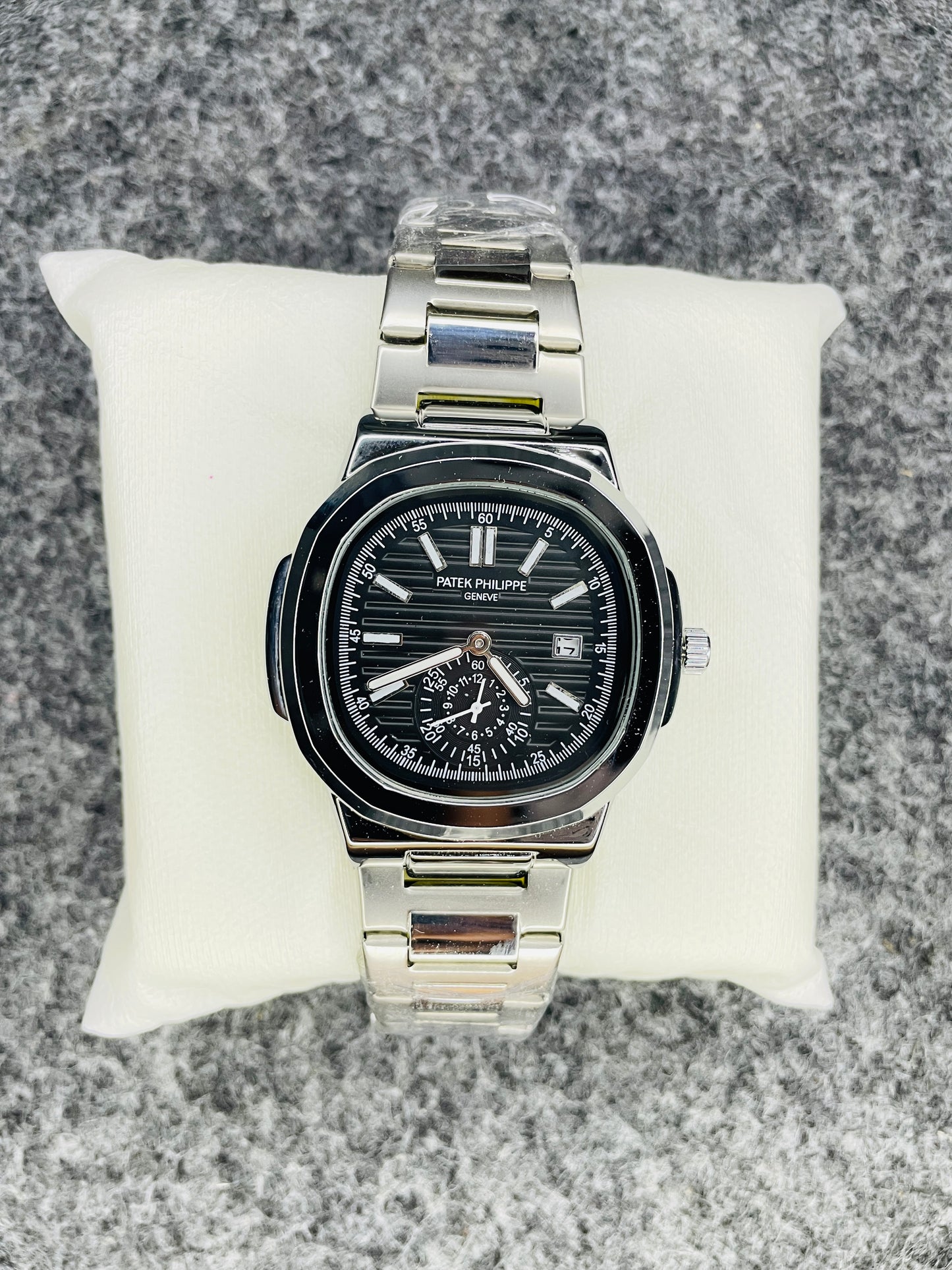 Patek Philippe Silver With Black Dial