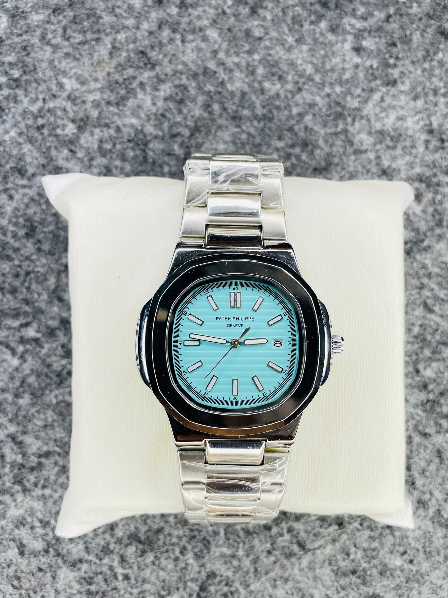 Patek Philippe Silver With Light Blue Dial