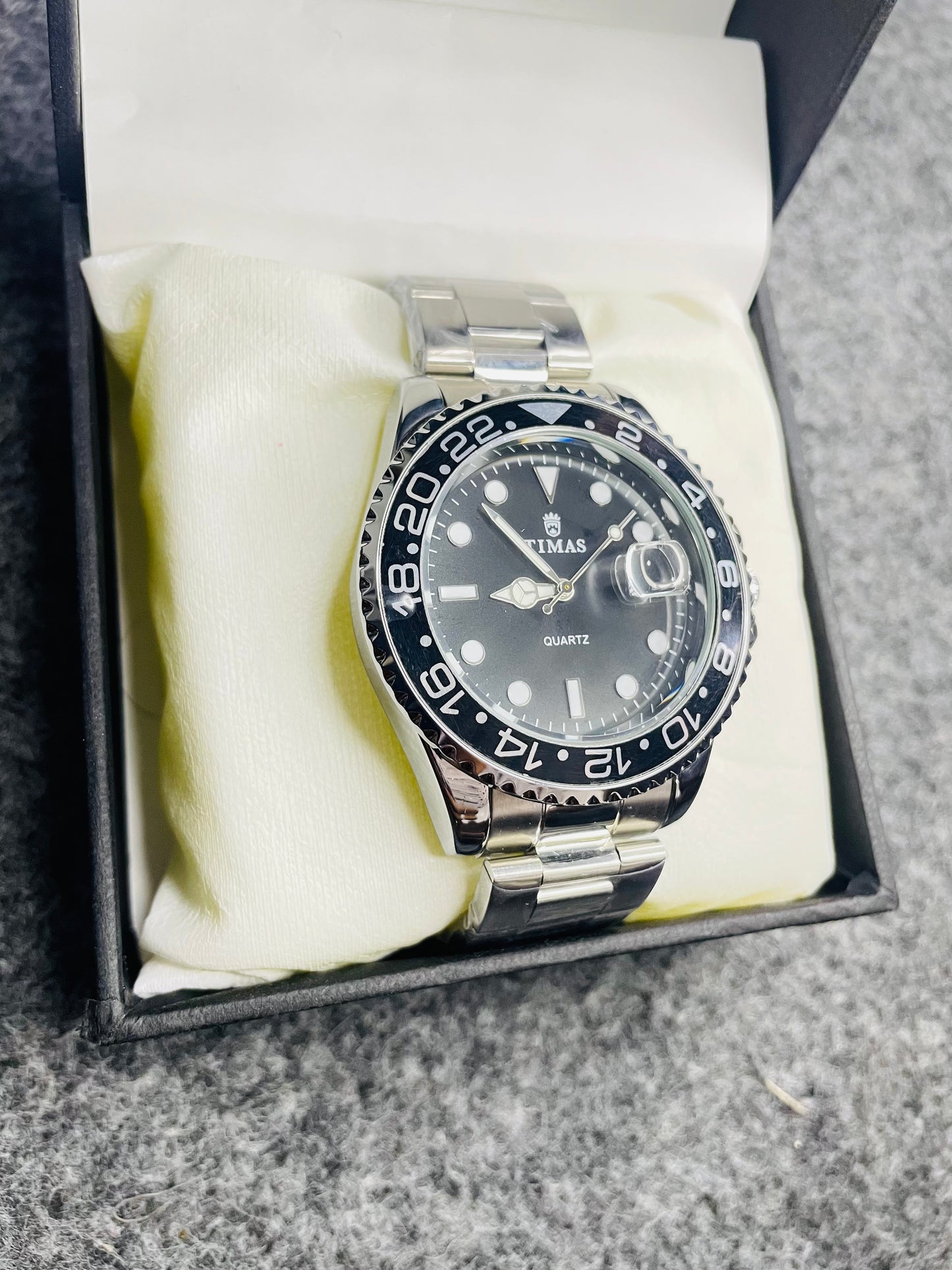 Timas Submariner Chain Silver Black