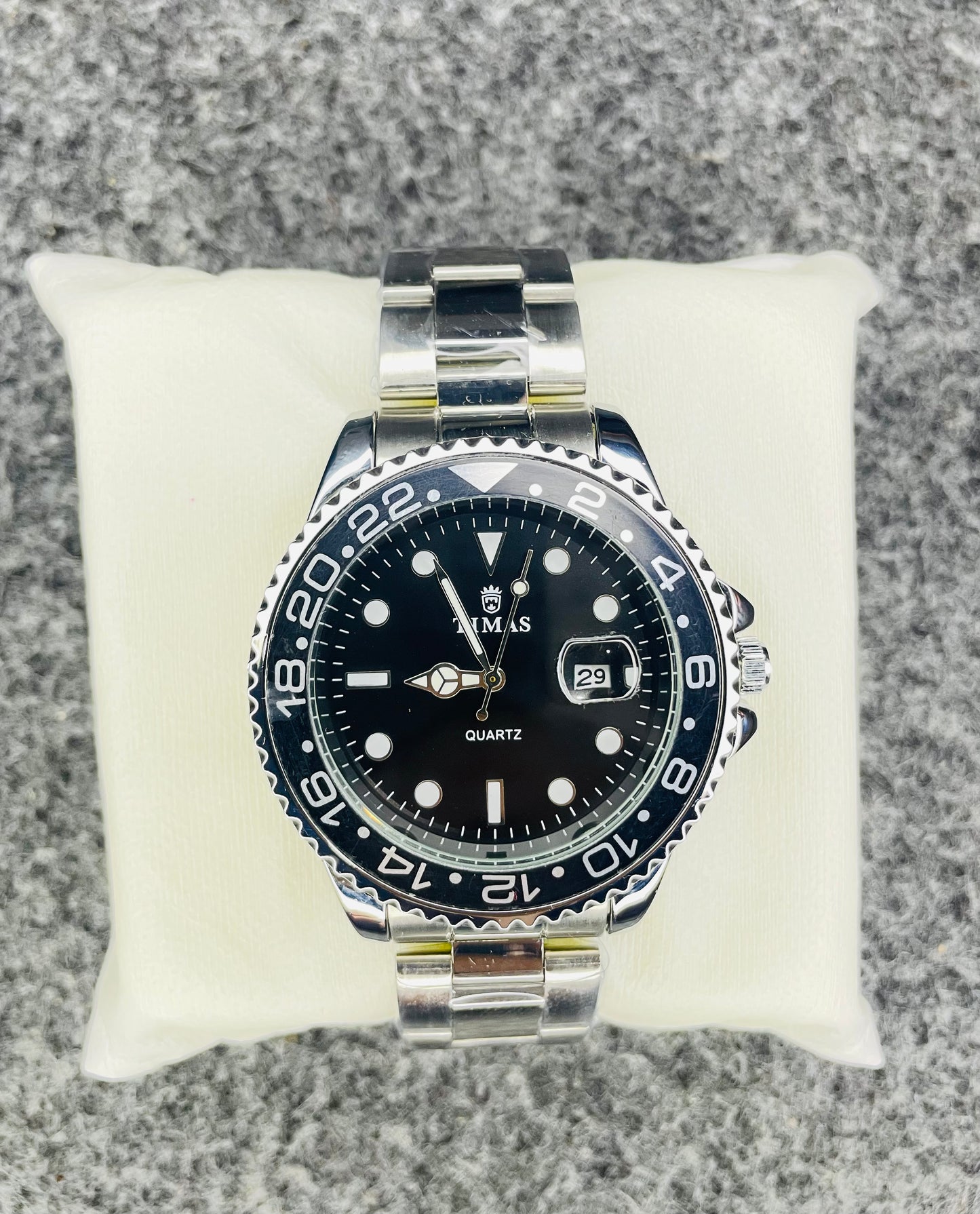 Timas Submariner Chain Silver Black